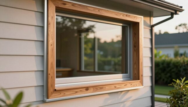 Fenster aus Holz und Aluminium