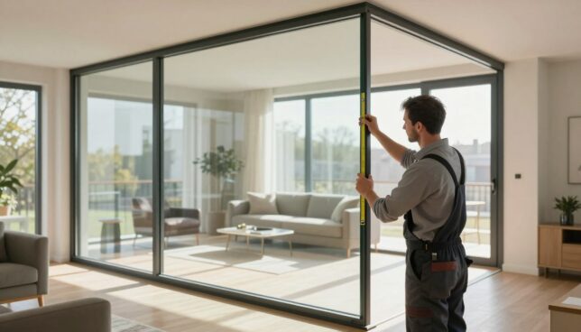 Festverglasung Installation